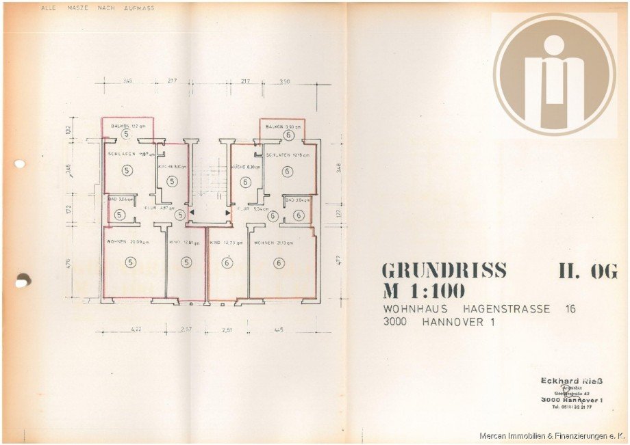 Grundriss Etagenwohnung Hannover