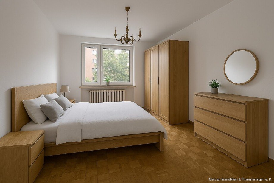 Schlafzimmer 1 (KI generiert) Etagenwohnung Hannover / List