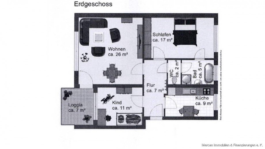 Grundriss EG Erdgeschosswohnung Pattensen