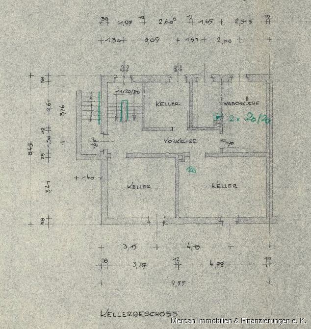 Grundriss KG Doppelhaush�lfte Hannover / Anderten