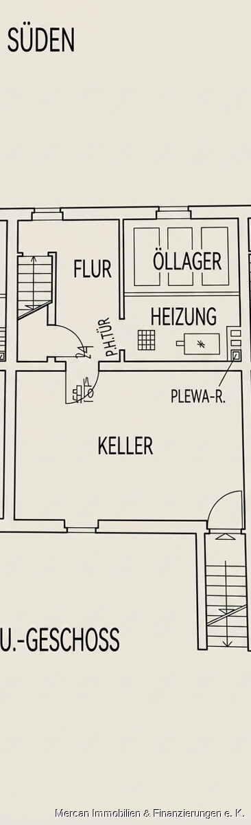 Grundriss KG Reihenmittelhaus Peine / V�hrum