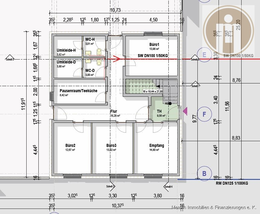 Grundriss B�rotrakt EG Halle Garbsen