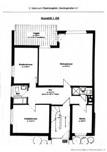 Grundriss 1. OG Wundersch�ne 6-Zimmer-Maisonette-Wohnung in Hannover-Bemerode