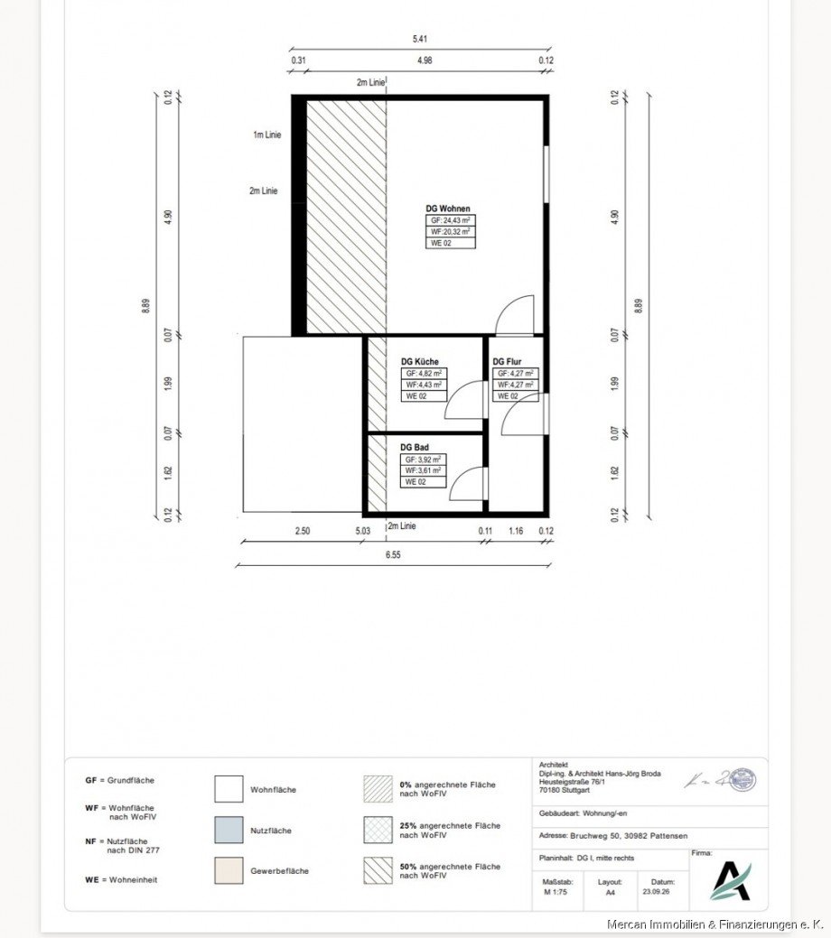 Grundriss DG mi re Erdgeschosswohnung Pattensen