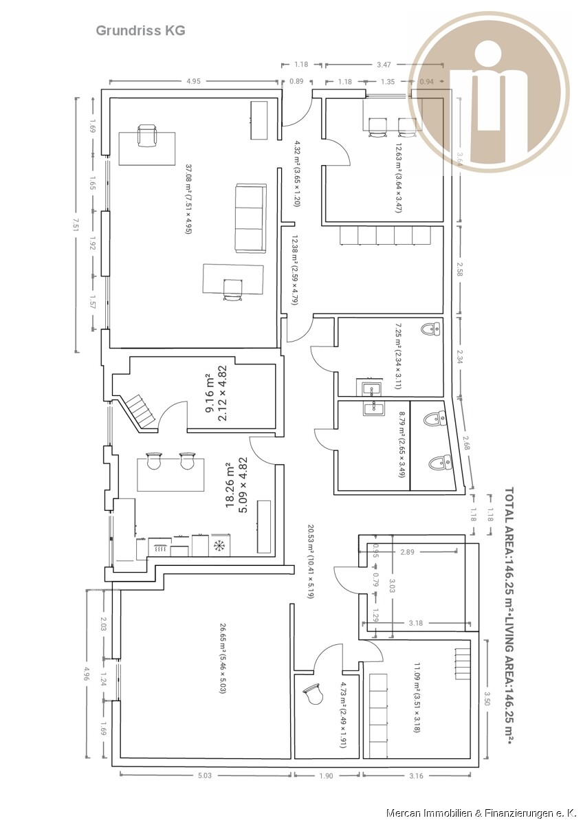 Grundrisse B�rogeb�ude KG B�rofl�che Hannover