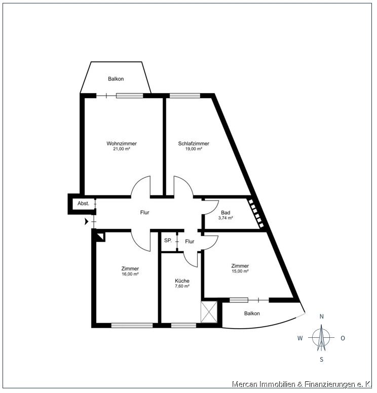 Grundrisss Etagenwohnung Hannover / List